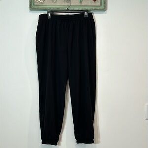 Casual boyfriend fit black sweatpants 90s tapered elastic ankle size 1X women’s